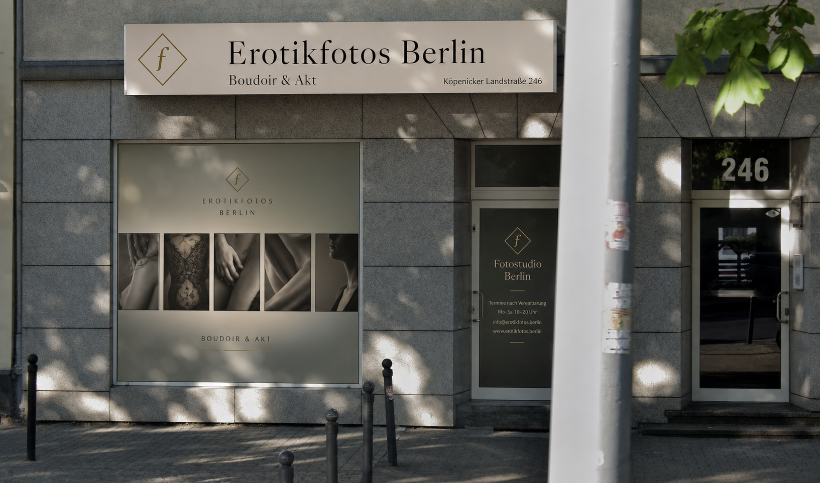 Entwurf f&uuml;r die neue Au&szlig;enwerbung von Erotikfotos Berlin in der K&ouml;penicker Landstra&szlig;e 246